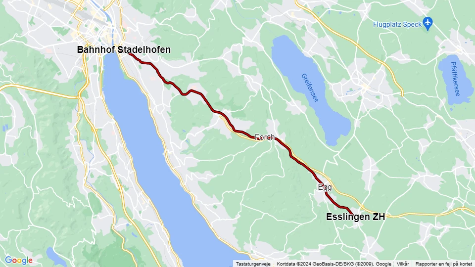 Forchbahn (FB) route map