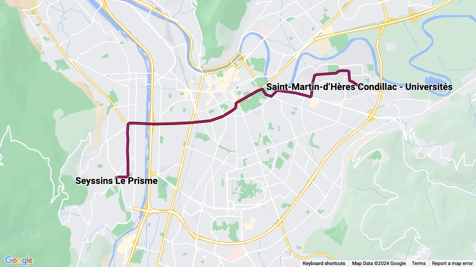 Grenoble tram line C: Seyssins Le Prisme - Saint-Martin-d