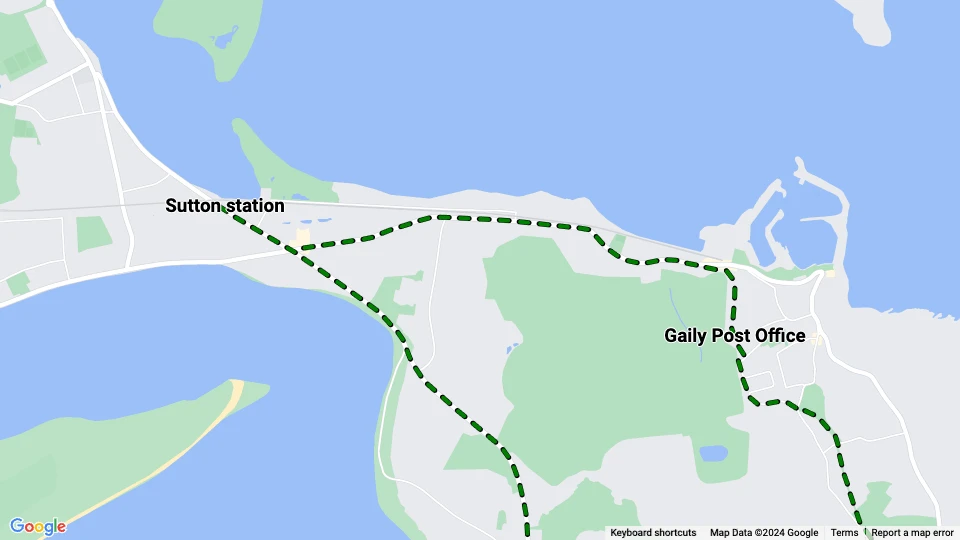 Hill of Howth Tramway route map