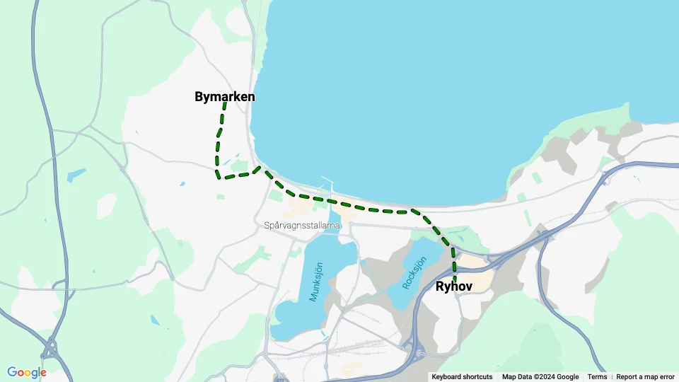 Jönköpings Spårvägar (JS) route map
