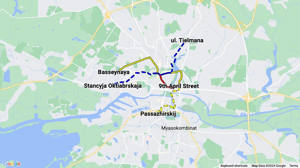 Kaliningrad-GorTrans route map