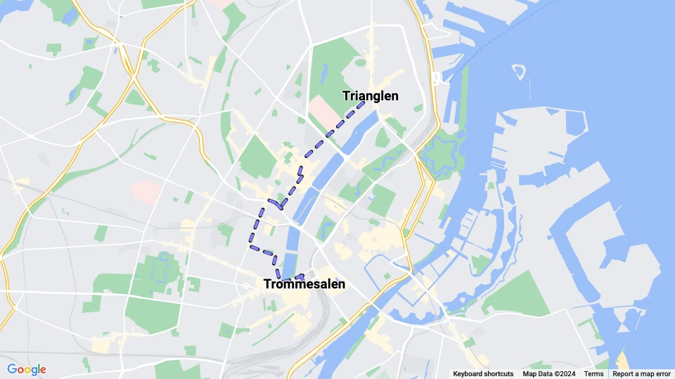 Kjøbenhavns Forstæders Sporveisselskab (KFS) route map
