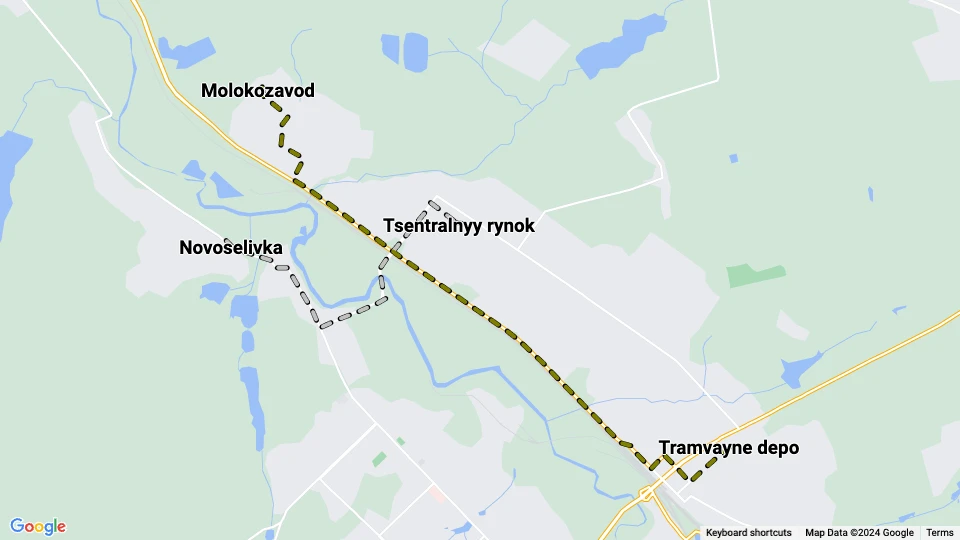 Kostiantynivka route map