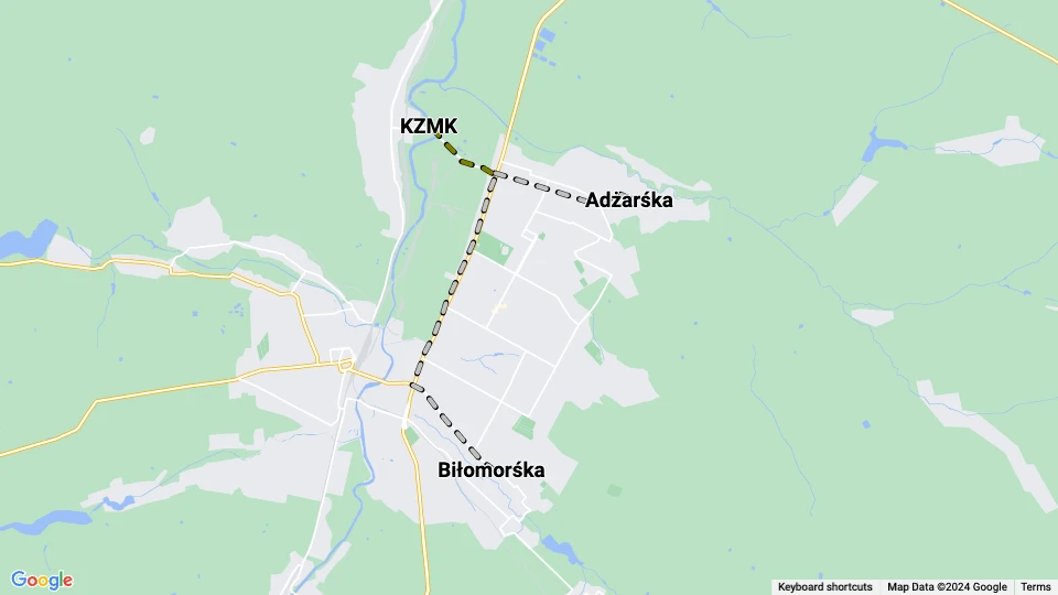 Kramatorsk route map
