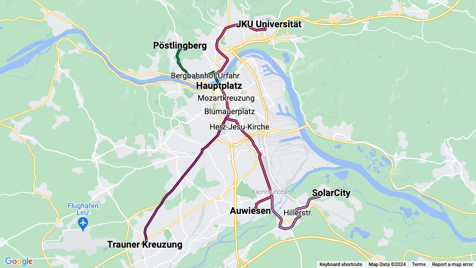 Linz AG route map