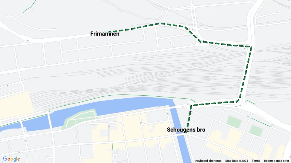 Malmö extra line 7: Schougens bro - Frimamnen route map