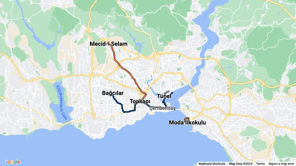 Metro Istanbul route map