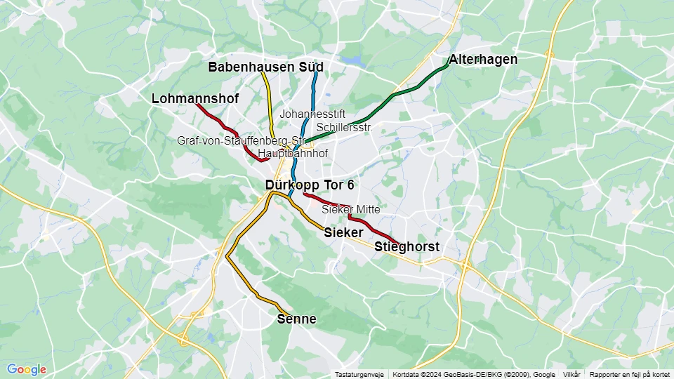 MoBiel route map