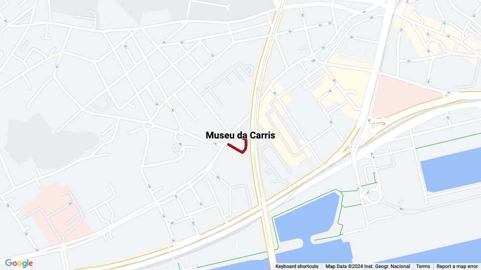 Museu da Carris route map