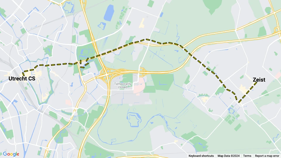 Nederlandsche Buurtspoorweg-Maatschappij (NBM) route map