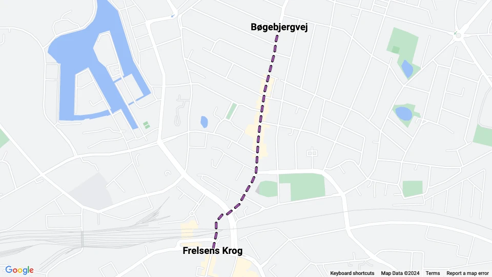 Odense Skibhuslinie: Frelsens Krog - Bøgebjergvej route map