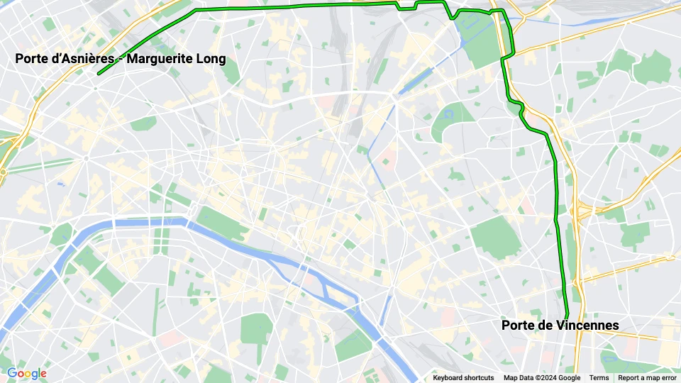 Paris tram line T3b: Porte de Vincennes - Porte d