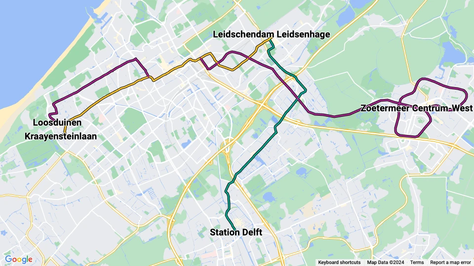 RandstadRail route map