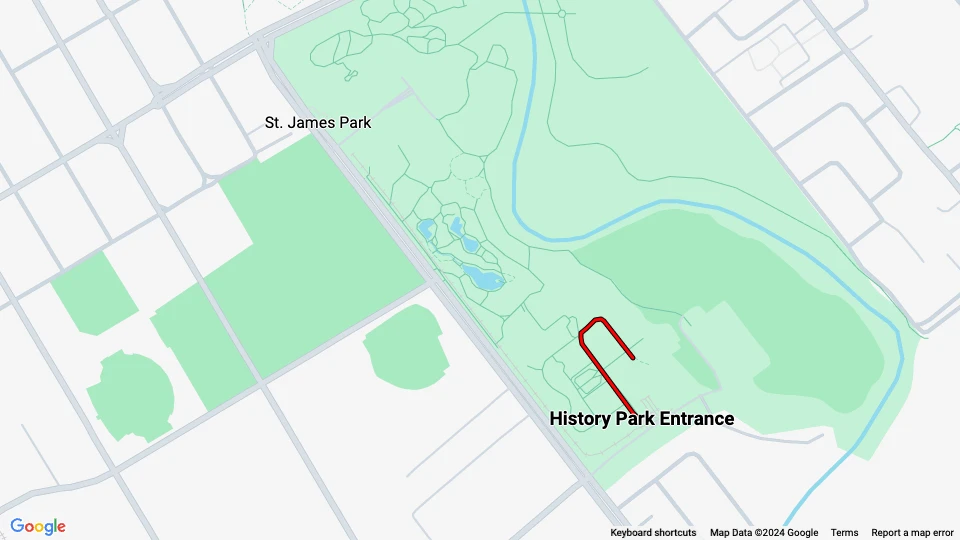 San Jose History Park Line route map