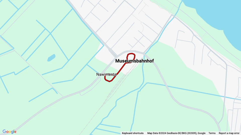 Schönberger Strand museum line: Museumsbahnhof - Nawimenta route map