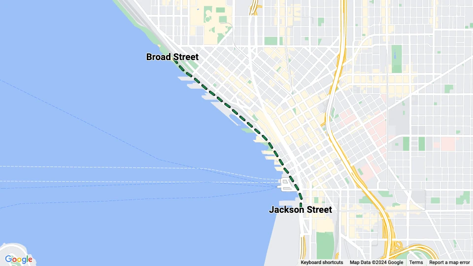 Seattle museum line 9: Jackson Street - Broad Street route map