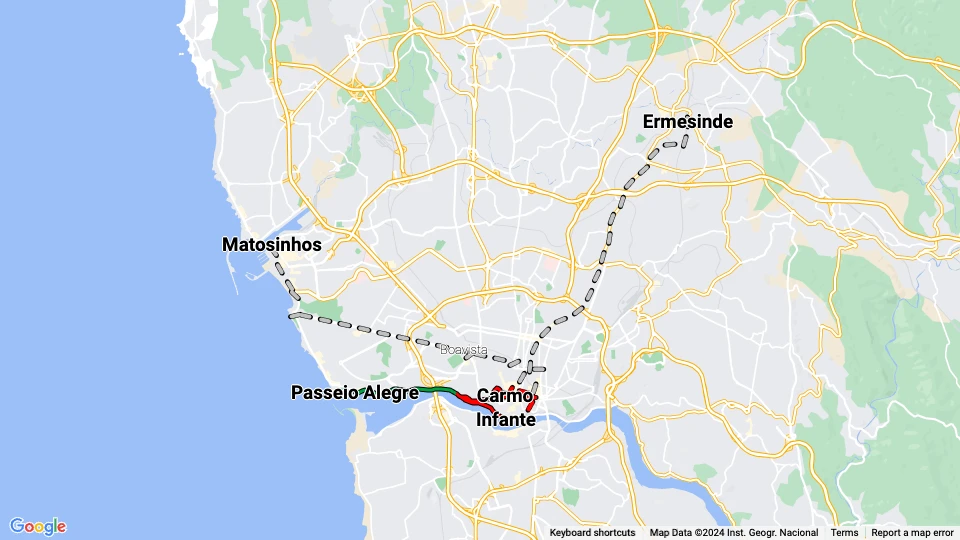 Sociedade de Transportes Colectivos do Porto (STCP) route map