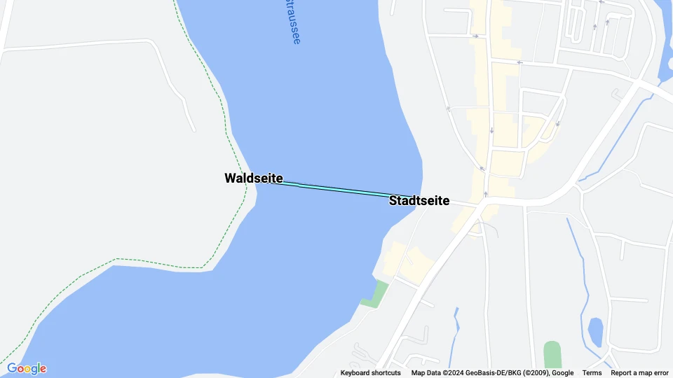 Strausberg water line 39: Stadtseite - Waldseite route map