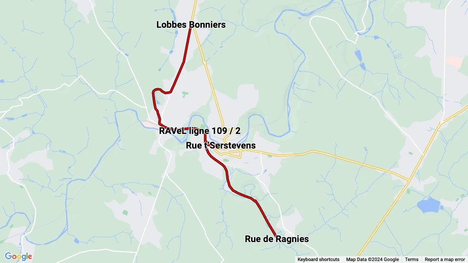 Thuin museum line route map