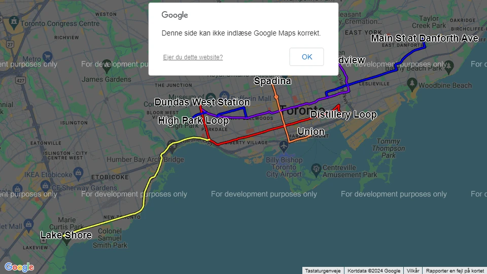 Toronto Transit Commission (TTC) route map