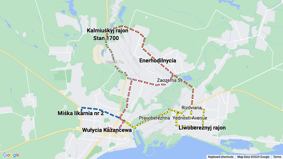 Transport Mariupol (MRPL) route map