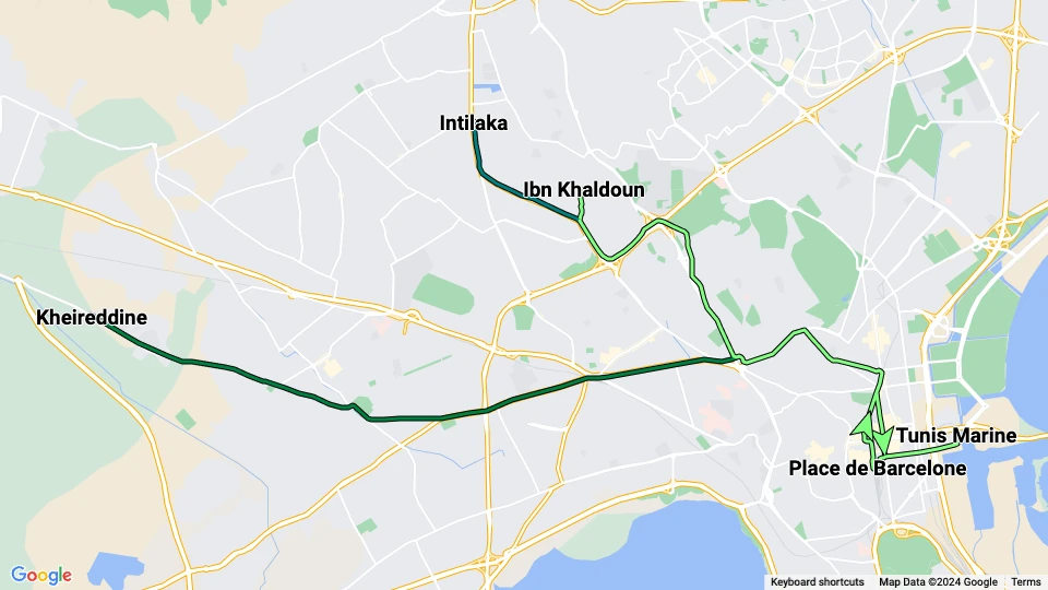 Transtu route map