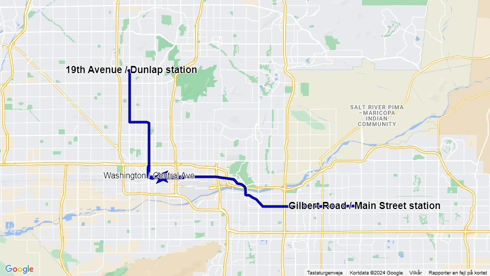 Valley Metro route map
