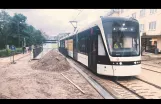 First test run with the light rail in the city centre