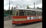 Hamburg tram train in Skjoldenæsholm during driving tests