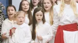 Lucia choir in the light rail 13 December 2022