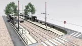 Odense Light Rail's design: The stations and the track