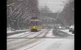 Old tram / Vintage tram GT4 SSB Stuttgart / Winter