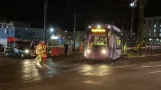 Second tram to leave the new build on talbot road