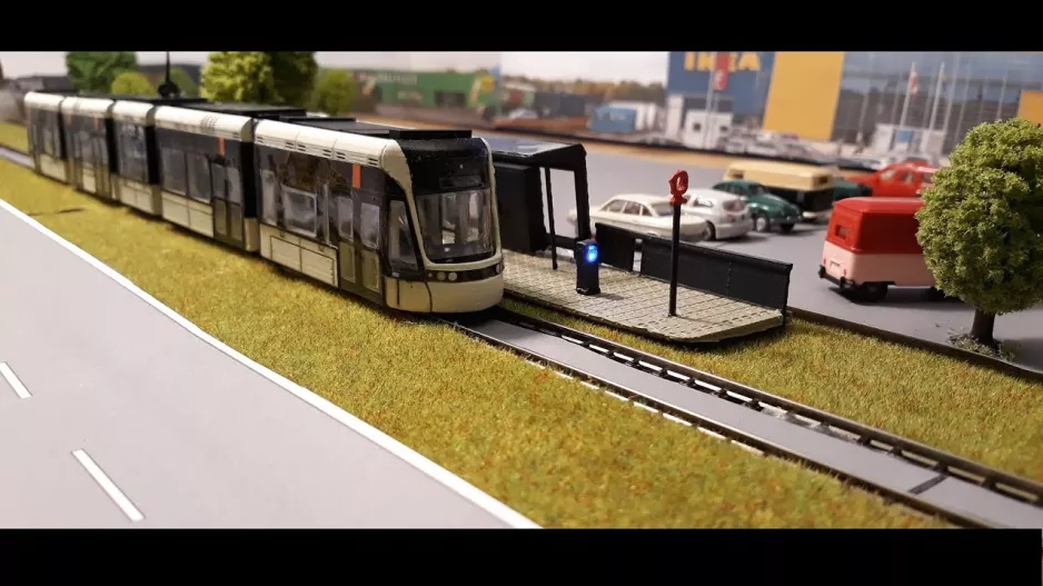 3D printed Odense Light Rail - Stadler Variobahn in H0