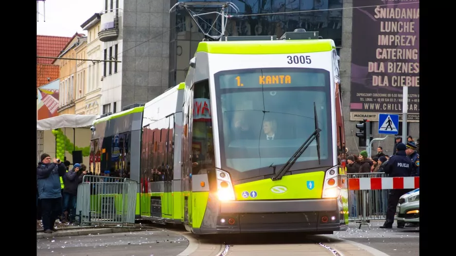 A historic tram ride through the streets of Olsztyn - December 19, 2015