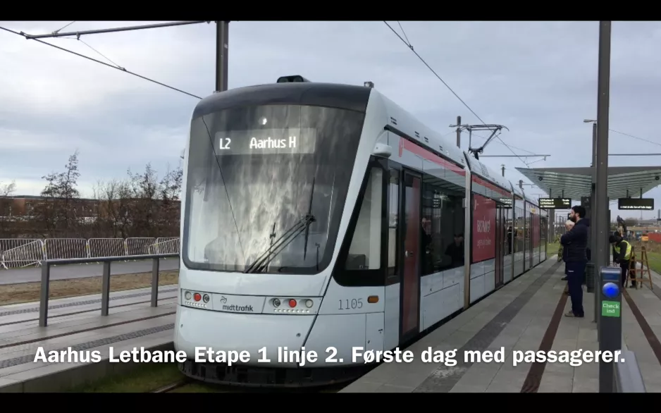 Aarhus Light Rail first day of operation 21/12 2017