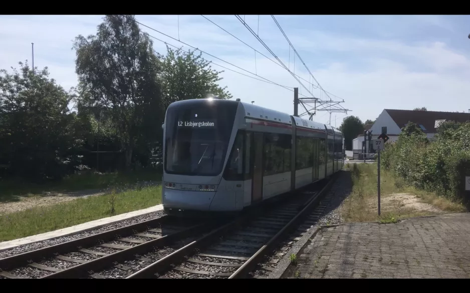 Aarhus light rail in Tranbjerg and Mårslet 18/6 2019