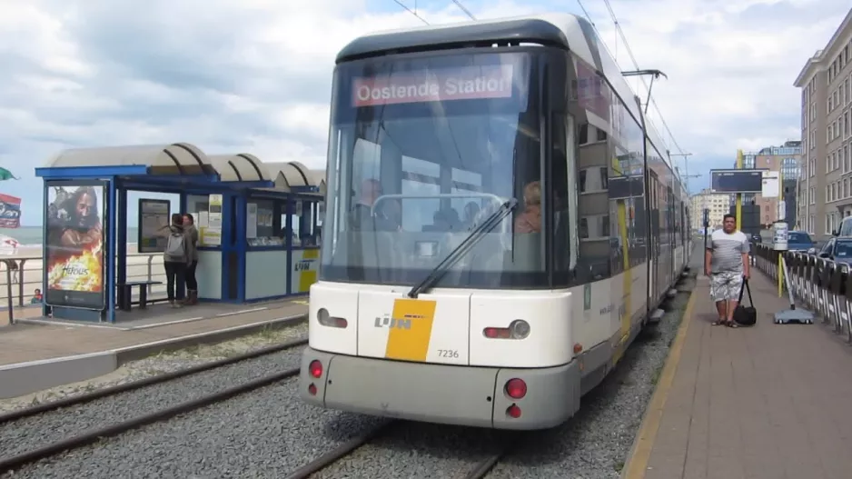 [Belgium - Coastal Tram] HermeLine 7236 + BN 6004 - Ostend Ravelingen (De Lijn)