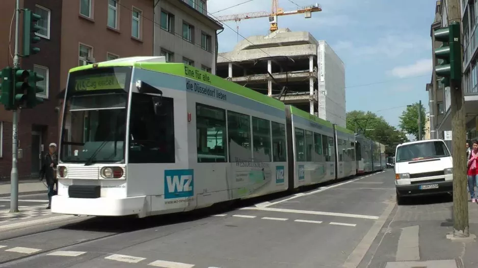 Düsseldorf tram - trams on Elisabethstraße