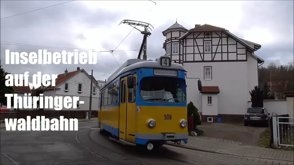 Gotha tram: island operation on the Thuringian Forest Railway (line 4)