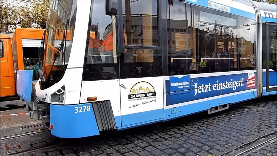 Heidelberg - Line 23 derailed at Bismarckplatz