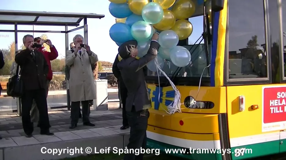 Inauguration of light rail line 2's extension in Norrköping, 21 Oct 2011