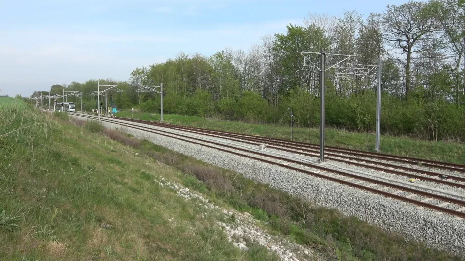 Light rail at Lystrup opening day