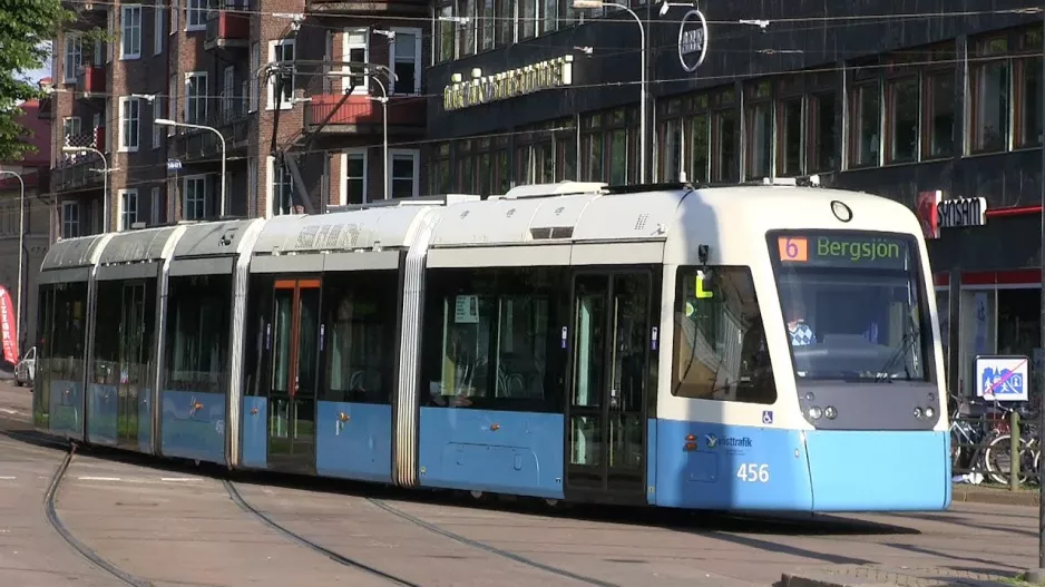 Low floor tram M32 trams in Gothenburg 2013.