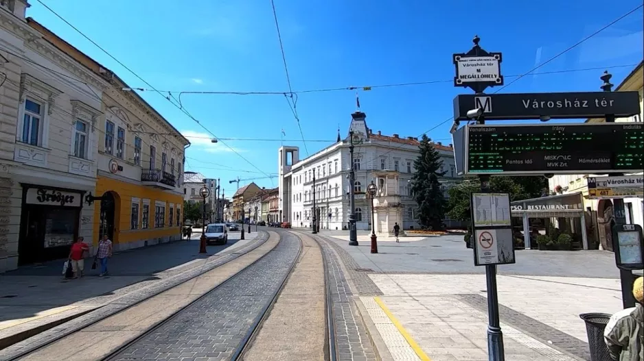 Miskolc tram number 1; Tisza railway station - Felső-Majláth