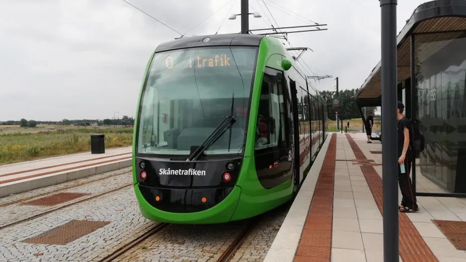 My first ride on Lund's tram