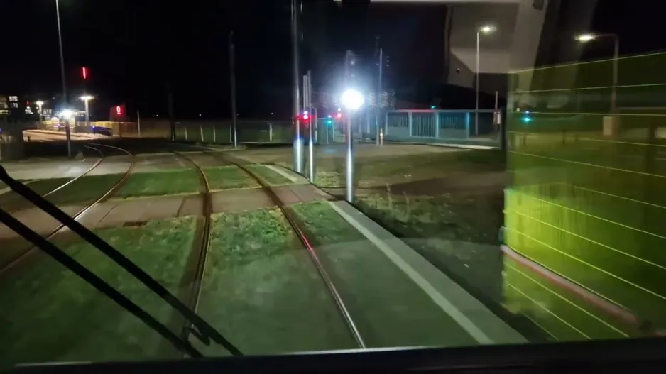 Odense Light Rail Running through Odense University Hospital