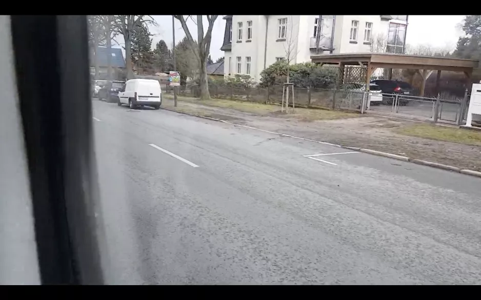 Passenger journey of the Görlitz tram line 2 from Am Wiesengrund to Hohe Straße