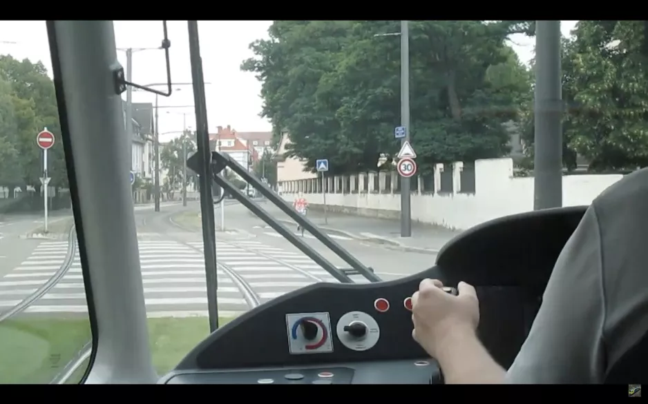 Strasbourg Tram Driver's Eye View - Landsberg to Kehl Bahnhof - France to Germany - Line D