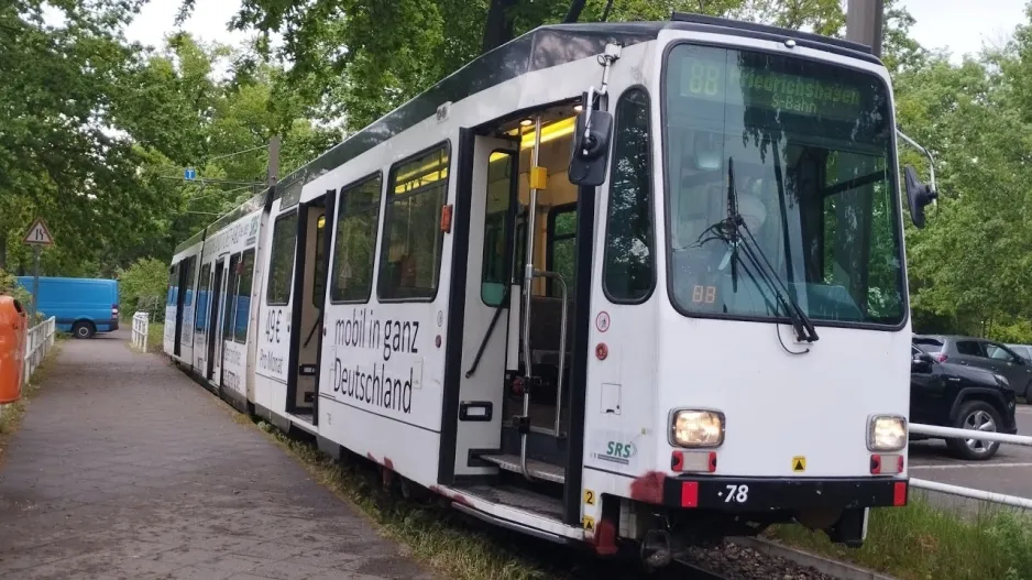 Straßenbahn Duewag M6C-NF Mitfahrt SRS Linie 88